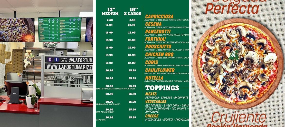LA FORTUNA PIZZERIA Menu