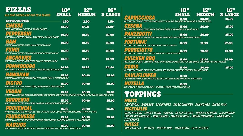LA FORTUNA PIZZERIA Menu image 1
